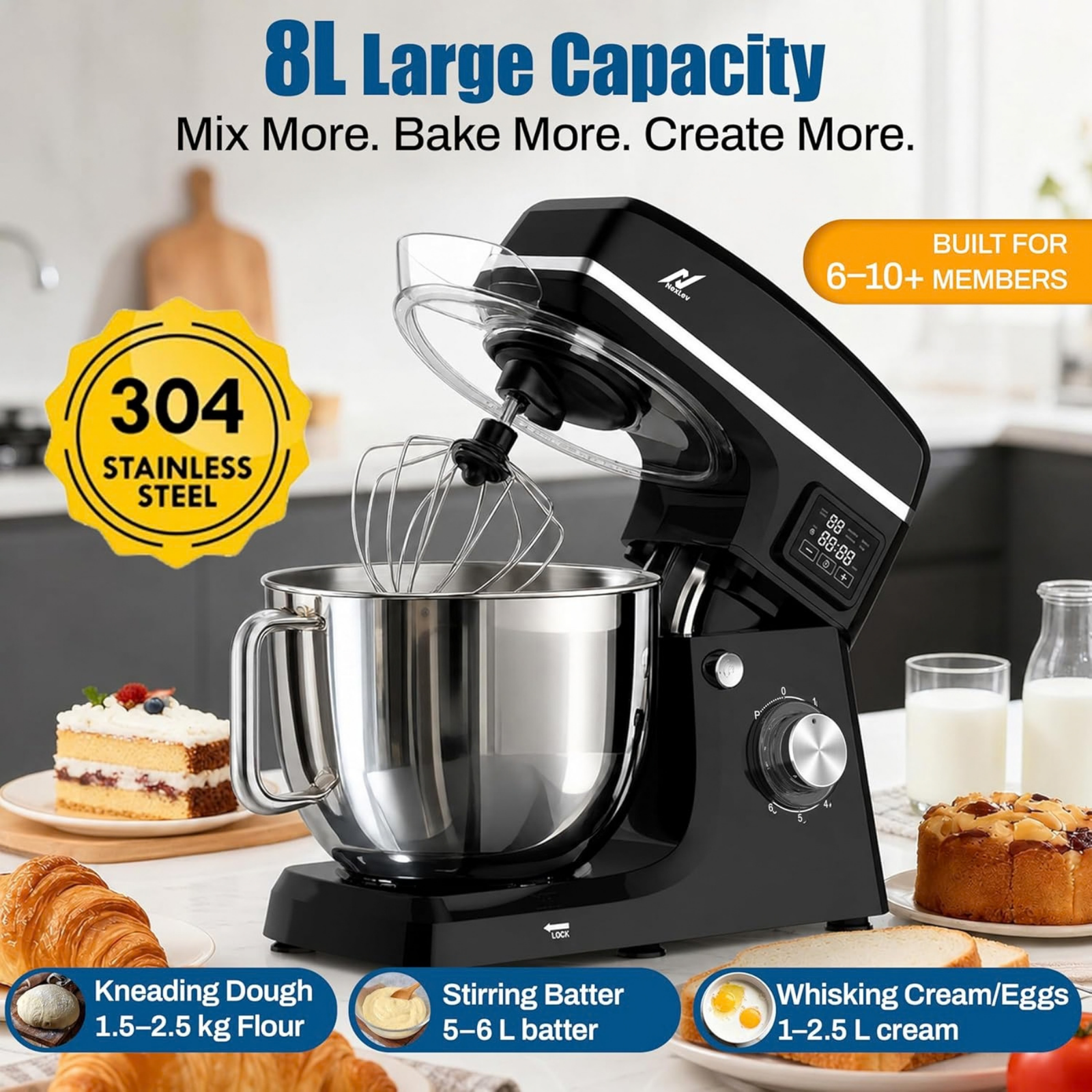 ST03 Stand Mixer Capacity