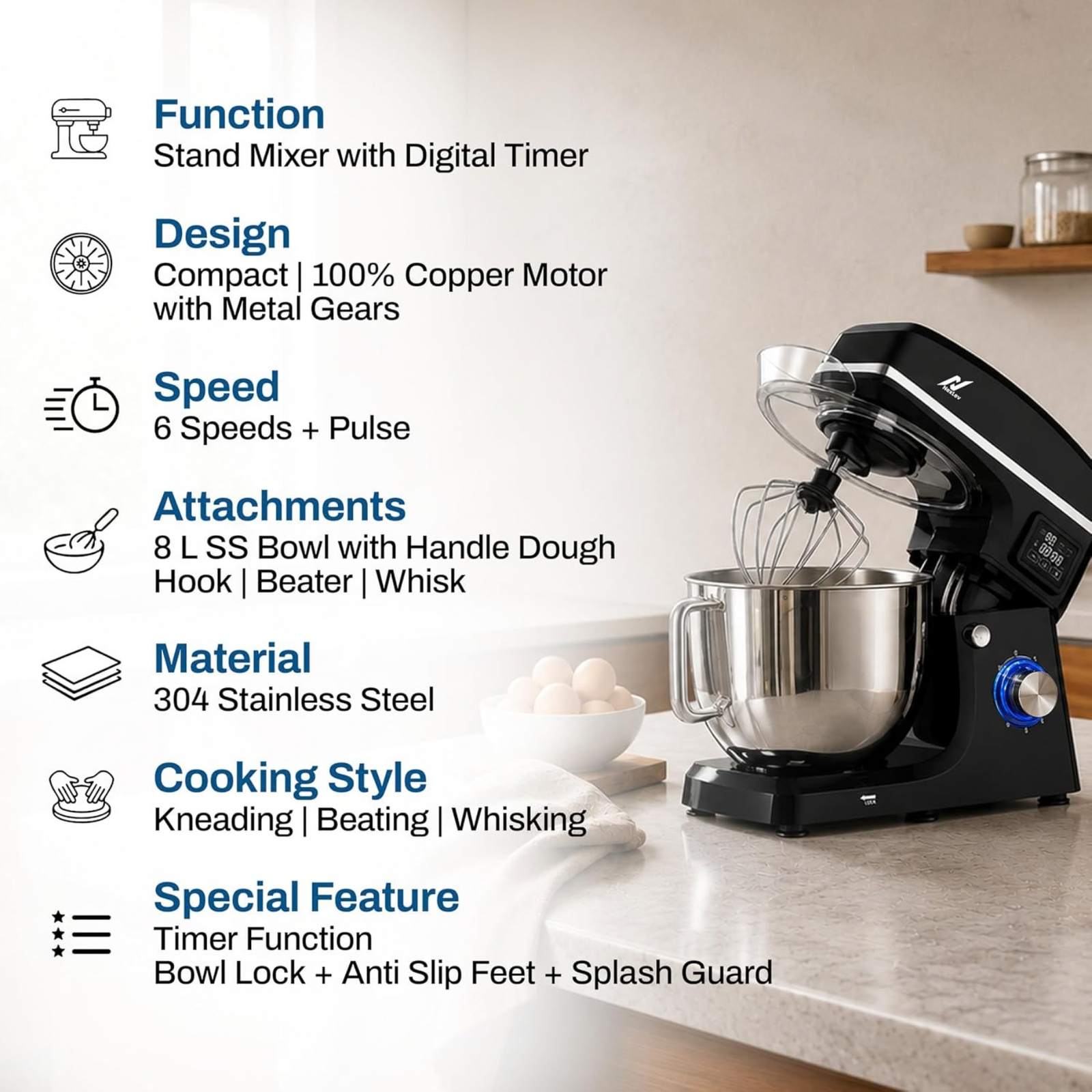 ST03 Stand Mixer Technical Specifications